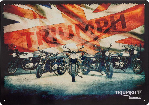 Triumph Union Jack bike metal sign