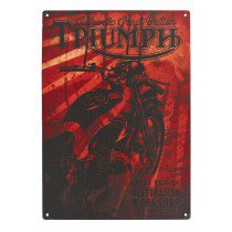 Triumph Red metal sign